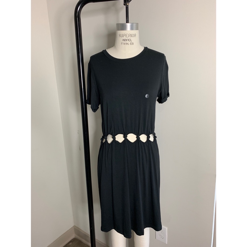 Black Jersey Mini Knot Dress